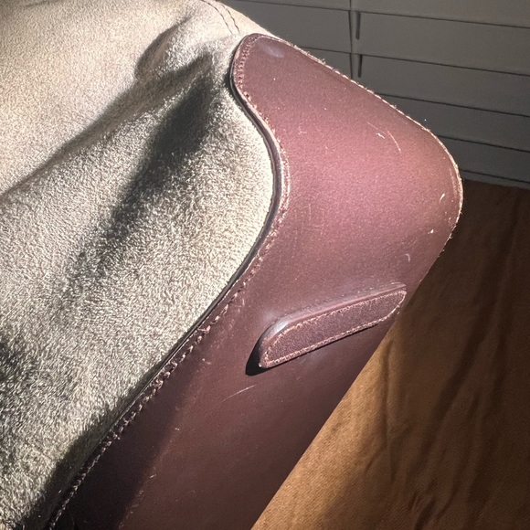 Salvatore Ferragamo brown leather straps and tan suede bag. Great condition - Picture 3 of 16